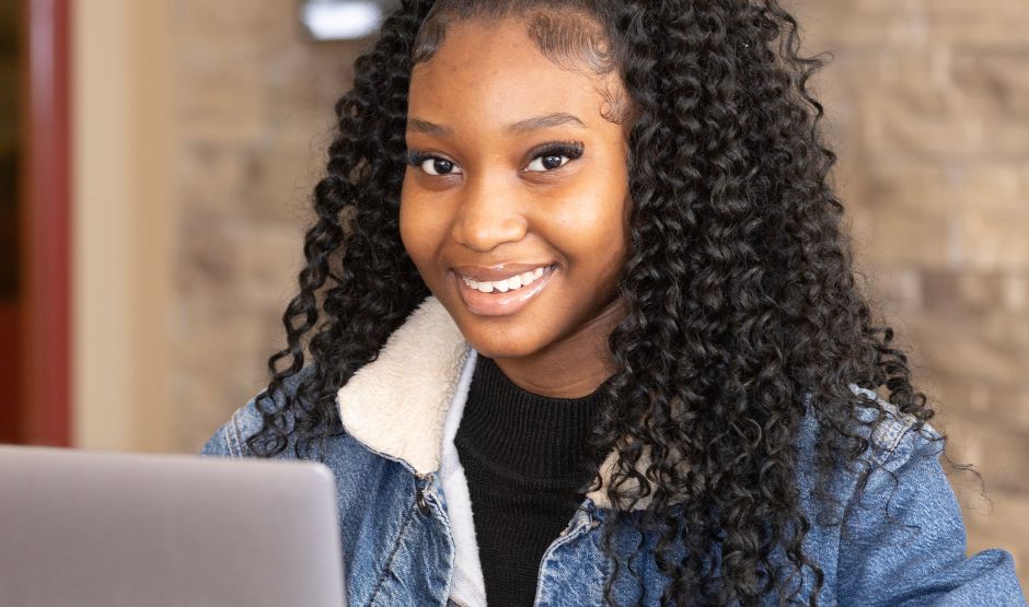 female student smiling