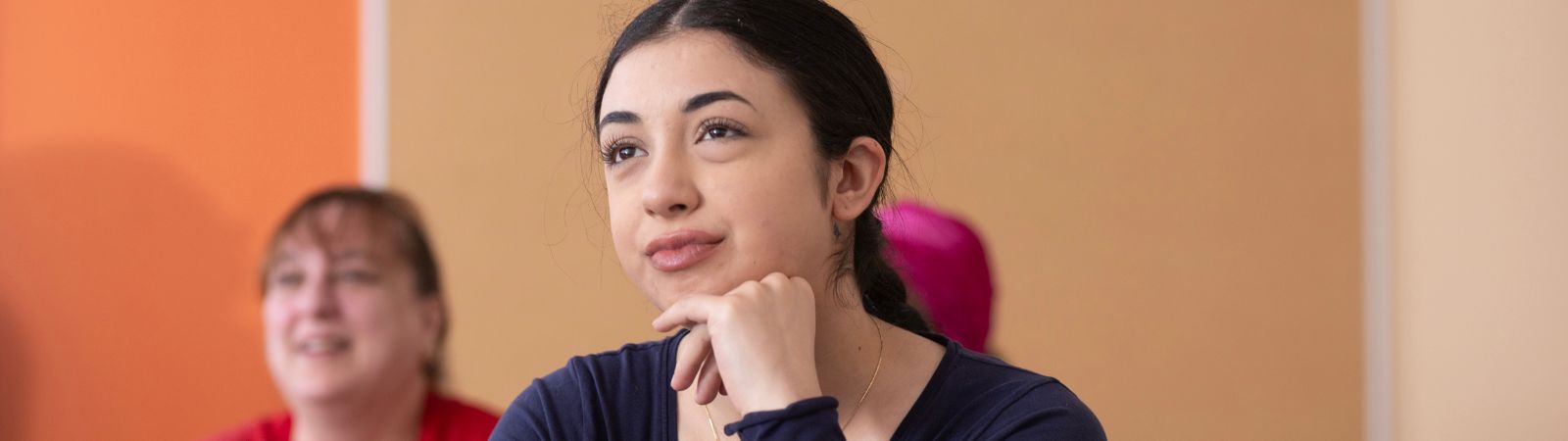 Student in a classroom
